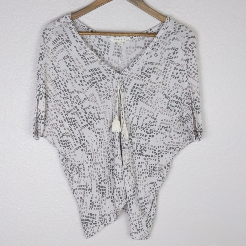Lovestitch dolman cream to with tassels